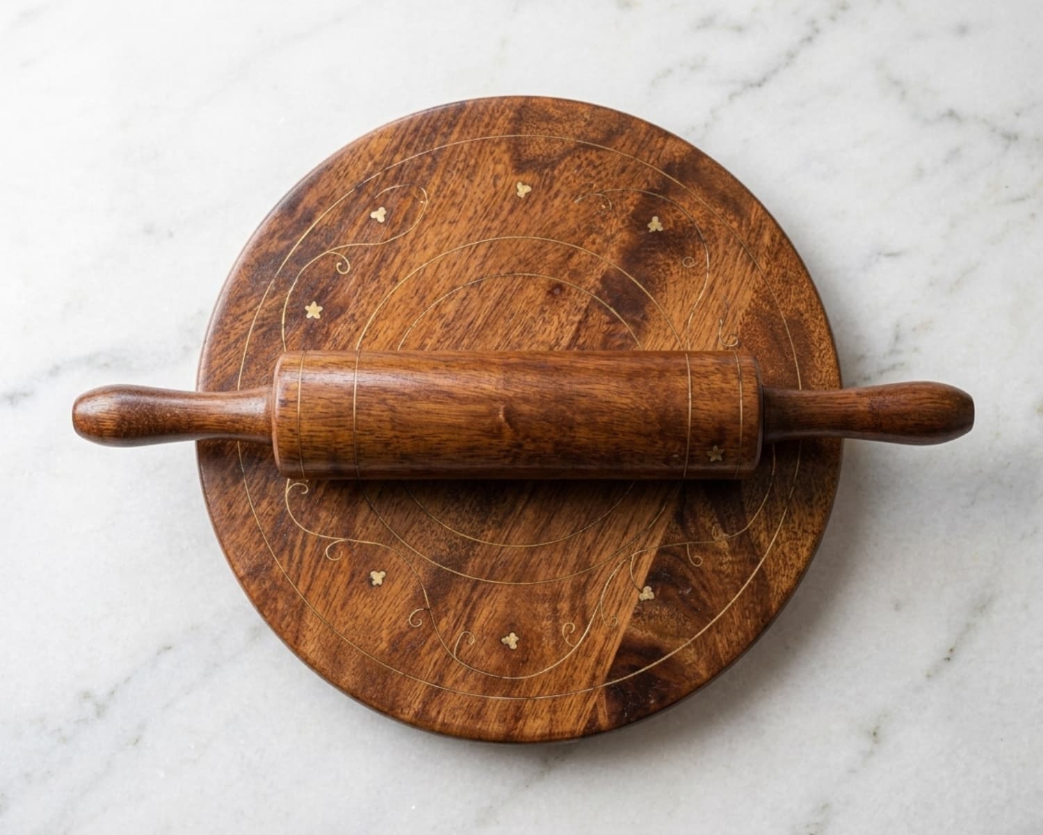 Chakna Bailna - Handcrafted Wooden Rolling Pin - Traditional Roti Maker - 11.5 Inch Kitchen Baking Tool