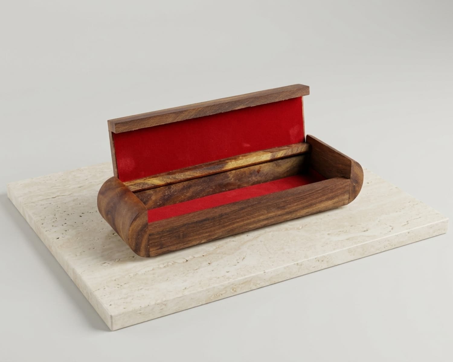 Wooden Pen Box - Handcrafted Sheesham Wood Pen Holder & Desk Accessory